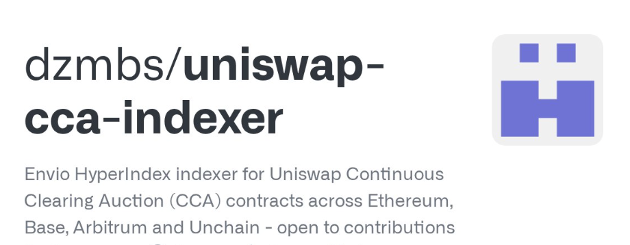 Uniswap CCA indexer